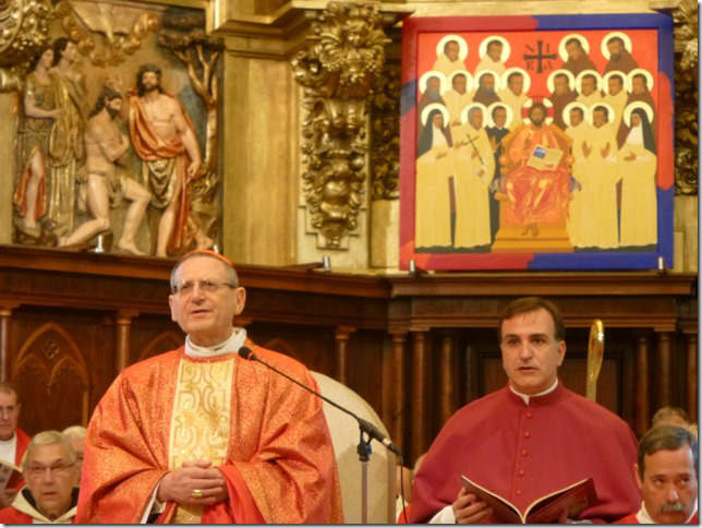 Angelo Amato cardenal beatifica martires Santander 2015 pintura
