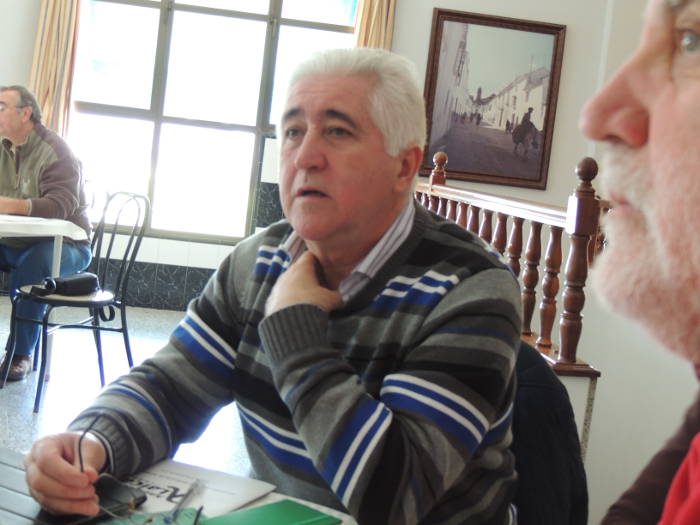 José Antonio Naz Valverde en una asamblea de Andalucía Laica en 2016