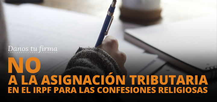 No a la asignación tributaria en el IRPF para las confesiones religiosas