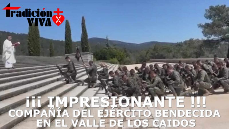 Imagen de la unidad militar en el valle de los caídos