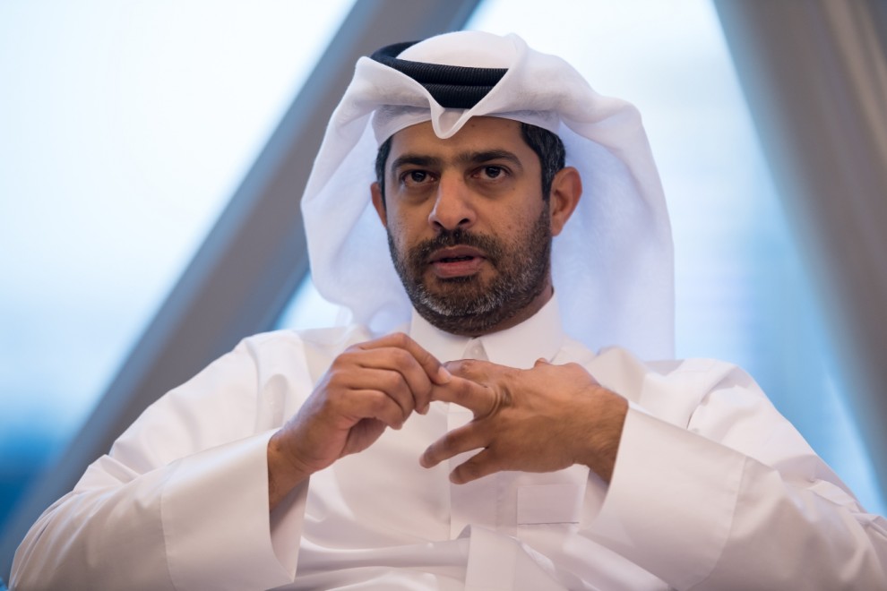El presidente del comité organizador del Mundial de Fútbol 2022, Nasser Al-Khater, durante una conferencia de prensa en enero de 2019 (Archivo). — Peter Kneffel /