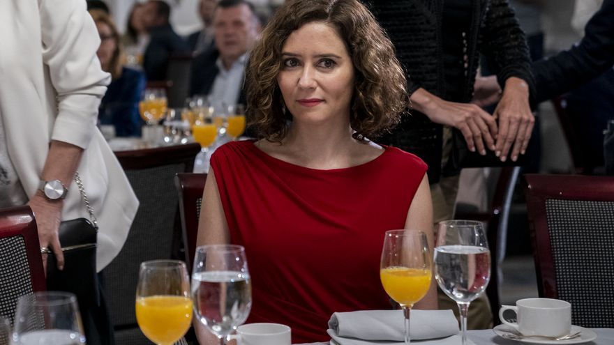 La presidenta de la Comunidad de Madrid, Isabel Díaz Ayuso, durante un Desayuno Informativo