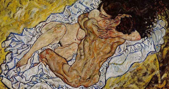 'El abrazo. Pareja de enamorados II. (1917) / EGON SCHIELE