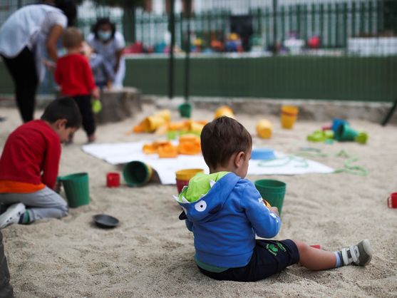 Un niño en una escuela infantil de Madrid.