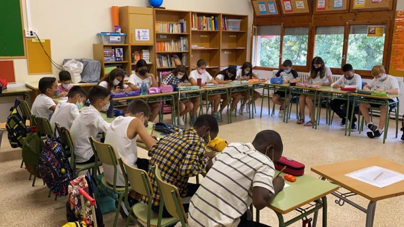 Clase de primaria del Instituo Escola d'Oliana (Alt Urgell).Albert Lijarcio