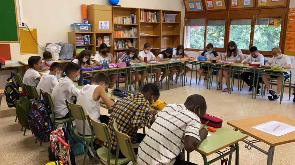 Clase de primaria del Instituo Escola d'Oliana (Alt Urgell).Albert Lijarcio