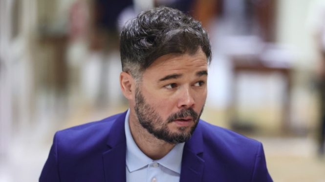 El portavoz de Esquerra Republicana (ERC) en el Congreso, Gabriel Rufián. |