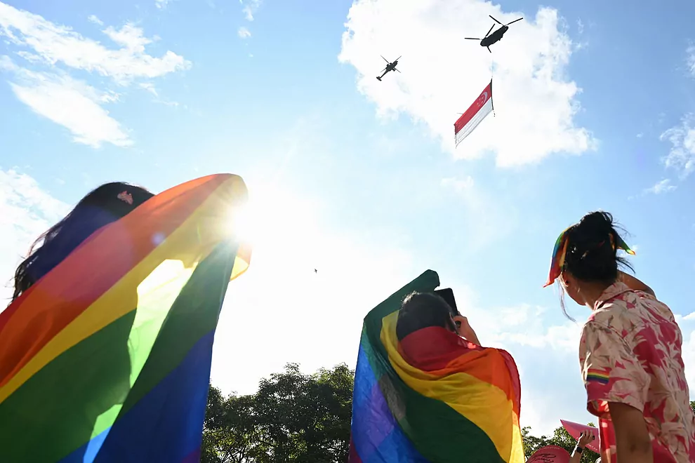 Manifestación a favor del colectivo LGBT en Singapur.ROSLAN RAHMAN