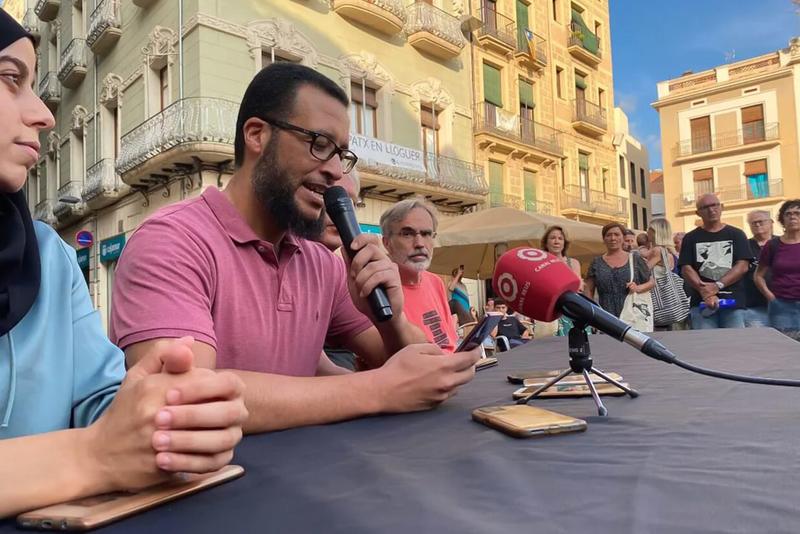 El activista por los derechos de la comunidad musulmana, Mohamed Said Badaoui, durante una rueda de prensa.