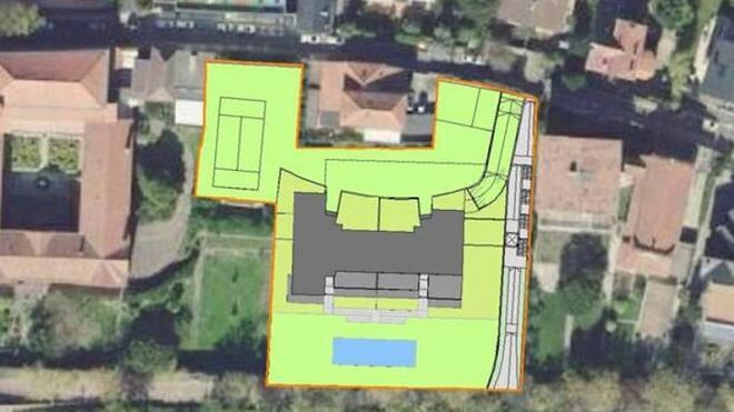 Plano del proyecto de las salesas en San Sebastián