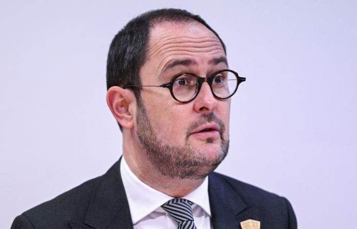 El viceprimer ministro y ministro de Justicia de Bélgica Vincent Van Quickenborne
