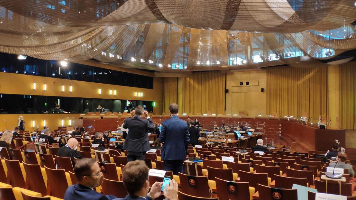 Imagen de archivo del interior del Tribunal de Justicia de la Unión Europea (TJUE). EFE/Jorge Ocaña.