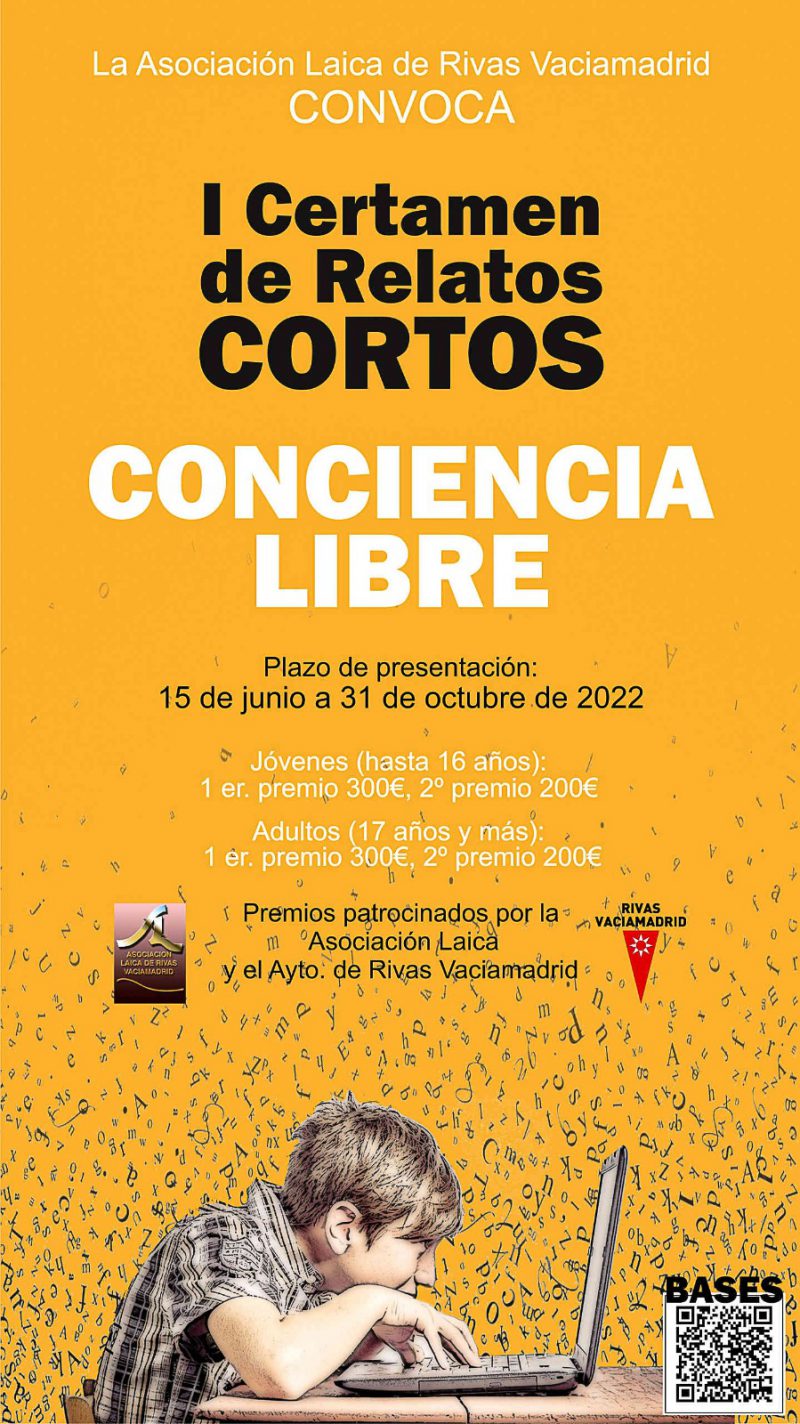 cartel concurso relatos cortos de Rivas Laica
