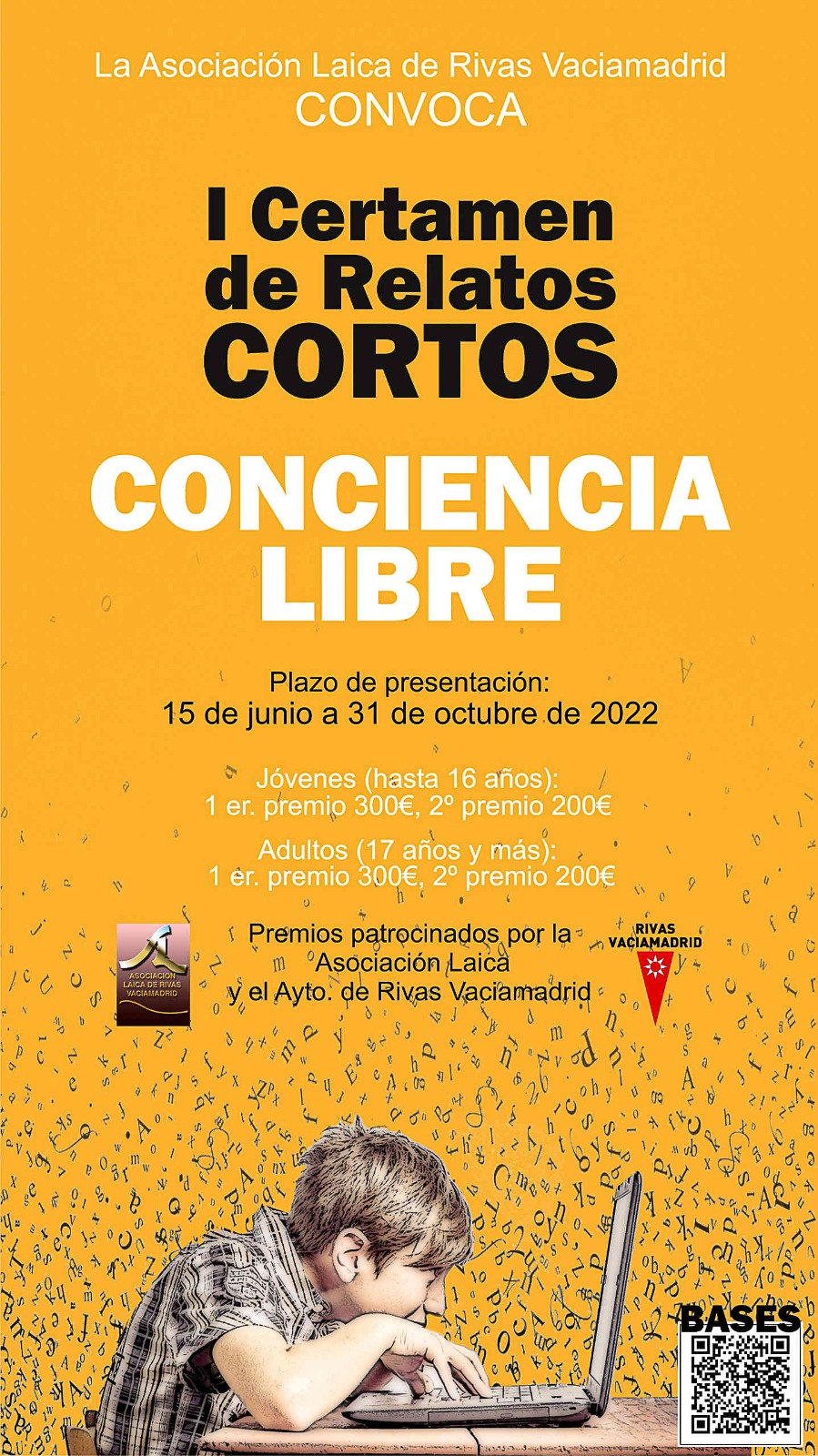 cartel concurso relatos cortos de Rivas Laica