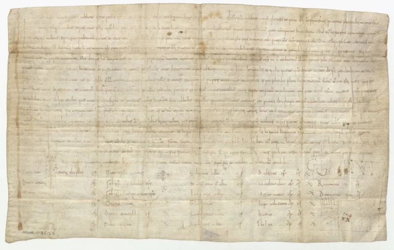 Documento falsificado OSUNA CP.37, D.9 en el siglo XII por los monjes de San Pedro de Cardeña.CSIC