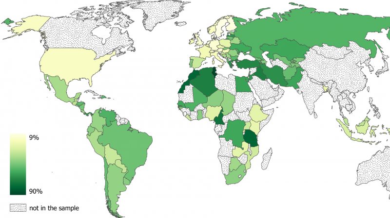 Creencias de brujería en el mundo: un análisis exploratorio. Boris Gershman, 2022, Foto: PLOS ONE, CC-BY 4.0