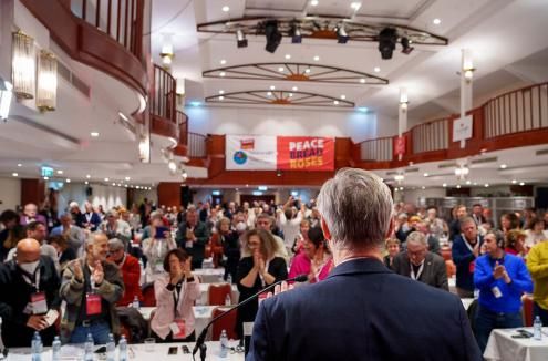 Imagen de uno de los momentos del séptimo congreso de la izquierda europea en viena