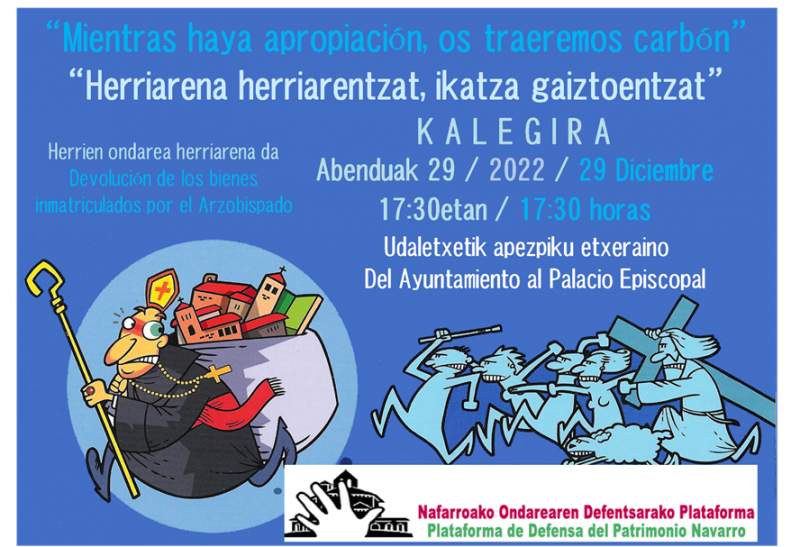 cartel manifestación inmatriculaciones navarra