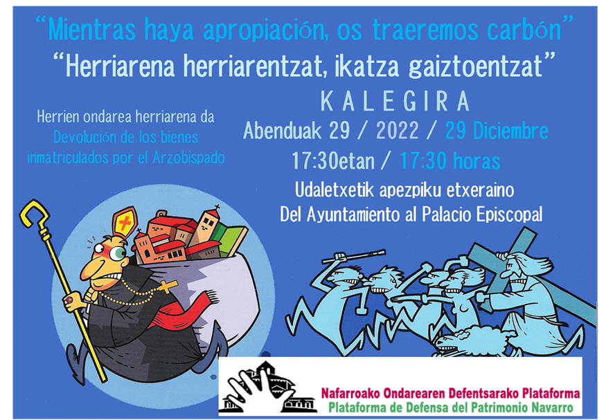 cartel manifestación inmatriculaciones navarra