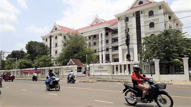 Oficina del Frente Lao para el Desarrollo Nacional, en Vientián, capital de Laos