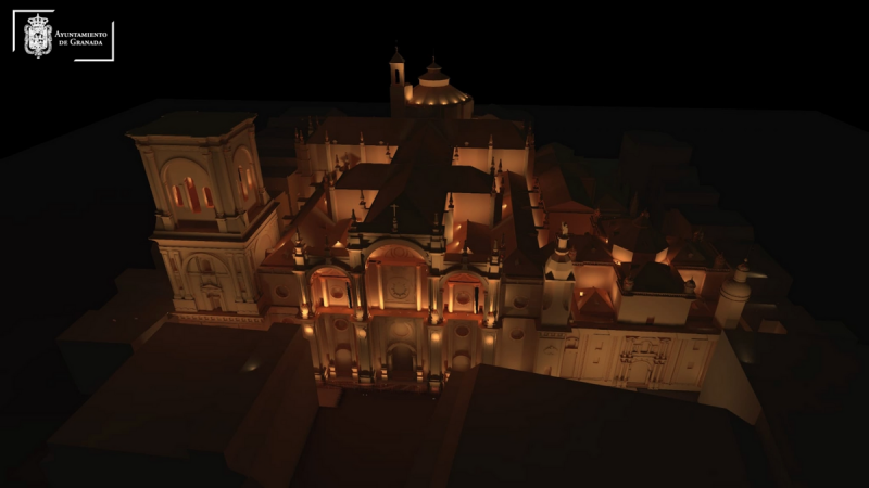 La nueva iluminación de la Catedral de Granada, en vídeo / G. H.