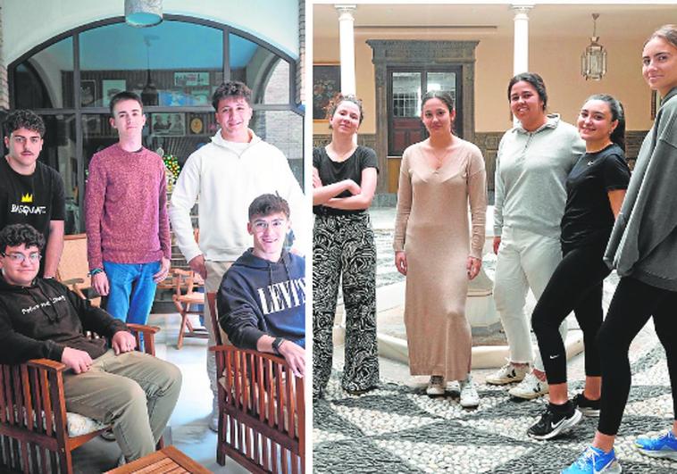 Estudiantes en el colegio Mayor Albayzín y del centro femenino Alsajara. Pepe Marín