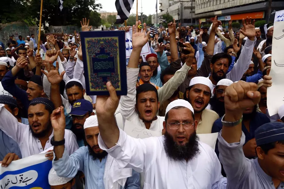 Protesta en Pakistán contra la quema de una copia del Corán en Suecia, a 7 de julio de 2023. — Ppi Via Zuma Press Wire / Dpa / Europa Press.
