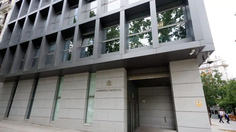 Fachada de la Audiencia Nacional, a 22 de mayo de 2023. EP