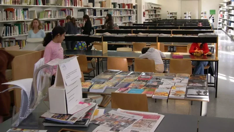 El área infantil y juvenil de la biblioteca municipal de Burriana.