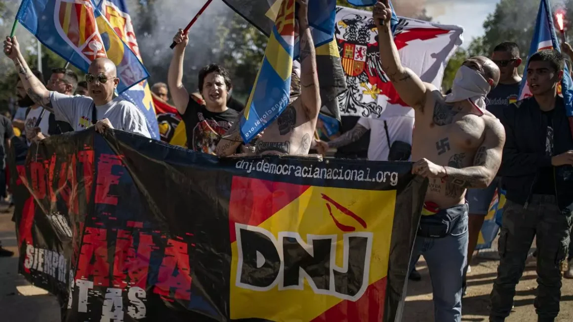 Marcha de Democracia Nacional en Barcelona el 12 de octubre de 2021 EUROPA PRESS/ARCHIVO