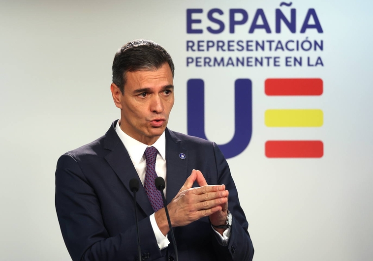 El presidente de Gobierno en funciones, Pedro Sánchez, en Bruselas, este viernes. EFE