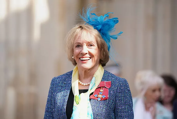 Esther Rantzen, la famosa presentadora de televisión del Reino Unido.E.M