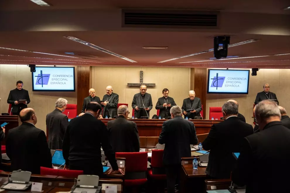 Imagen de la 124ª Asamblea Plenaria de la Conferencia Episcopal Española, celebrada el pasado 4 de marzo de 2024, en Madrid. — Matias Chiofalo / Europa Press
