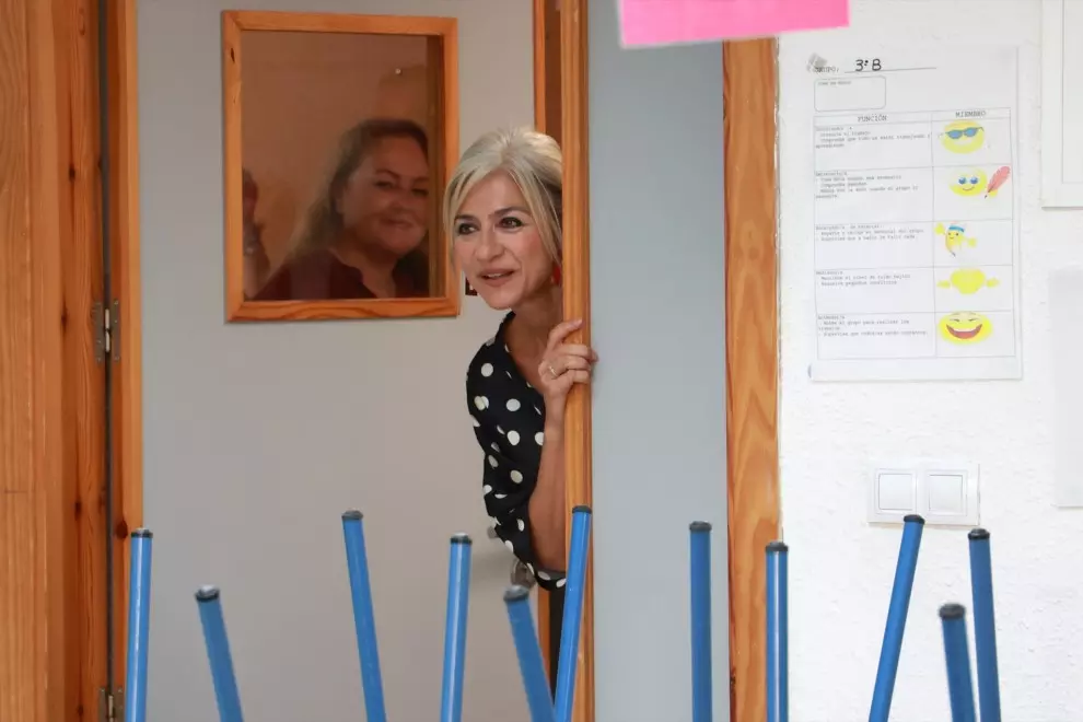 La Consejera de Desarrollo Educativo y Formación Profesional, Patricia del Pozo, durante una visita a un colegio. Imagen de archivo. — Rocío Ruz / Europa Press