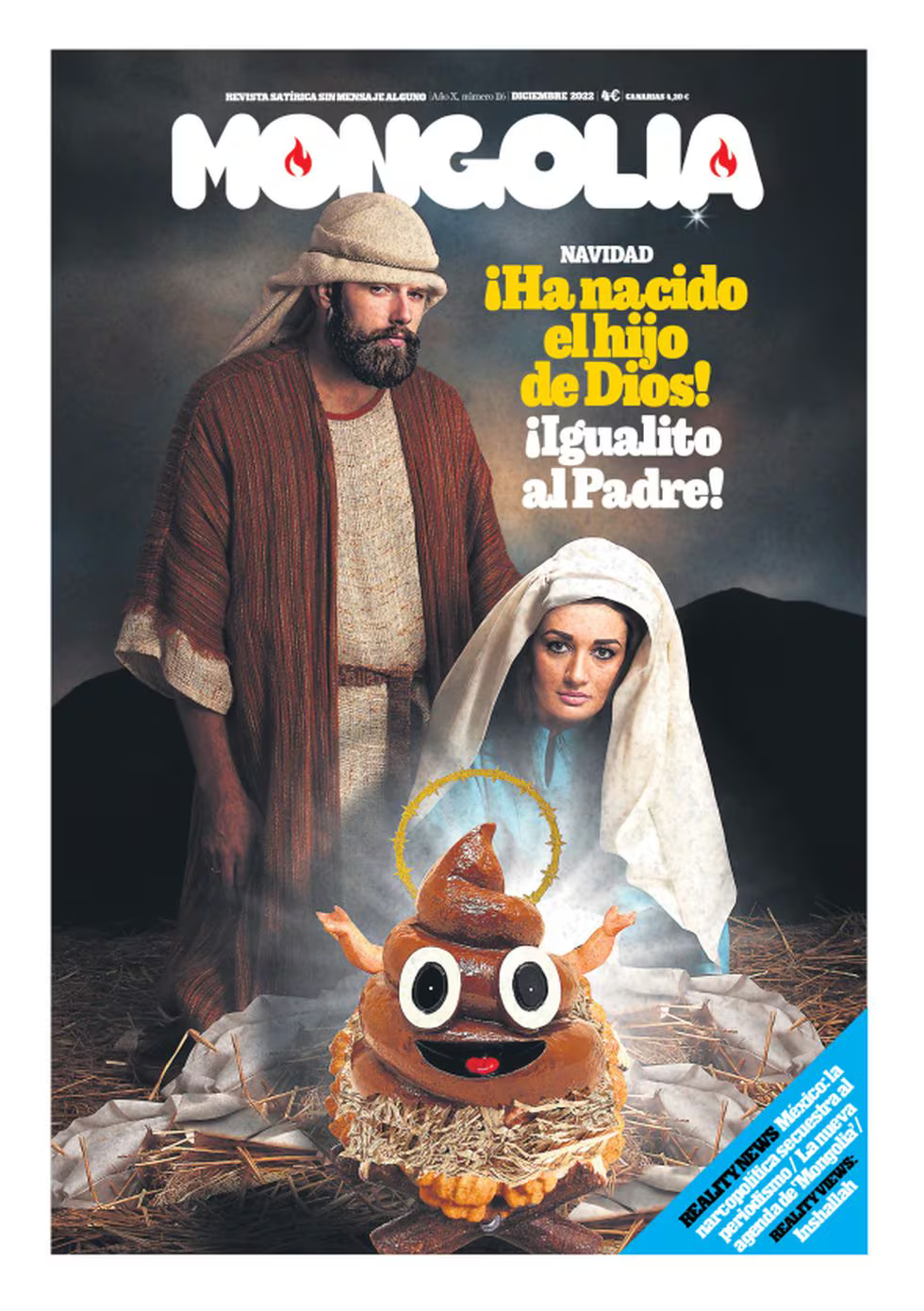 La portada de 'Mongolia' por la que presentó una querella la asociación Abogados Cristianos, tomada de la propia web de la revista satírica.