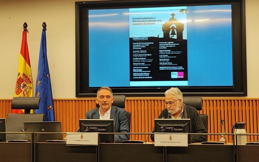 El diputado Enrique Santigo y José María Rosell, presidente de Recuperando.