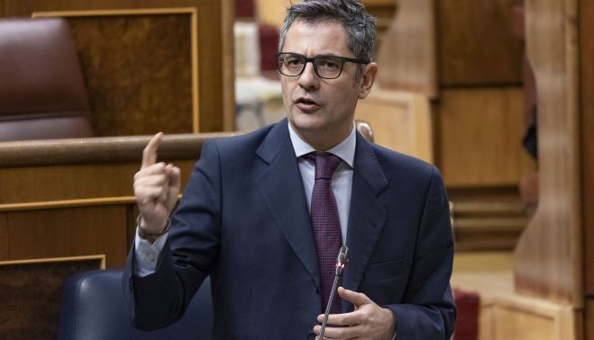 El ministro de Presidencia, Félix Bolaños, en una reciente intervención parlamentaria.