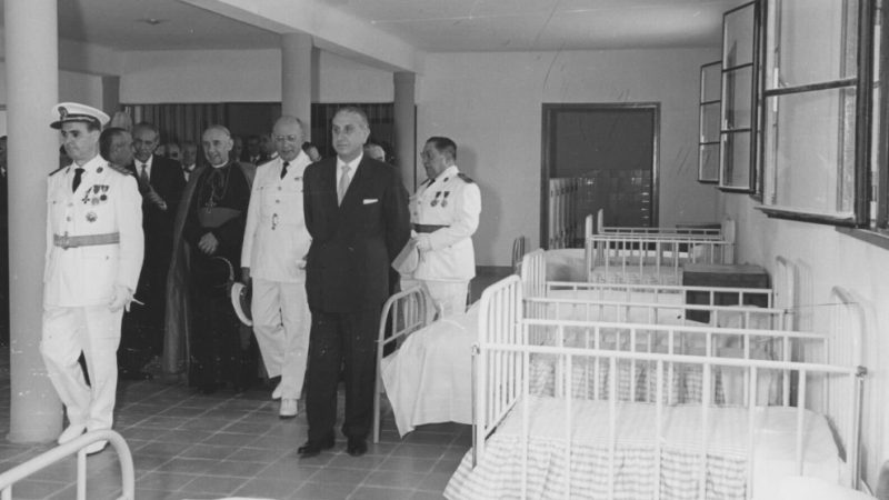 Imagen de archivo de la inauguración de la cárcel de Trinitat Vella, en Barcelona.Fons Crónica Gráfica / Pérez de Rozas / Cedida