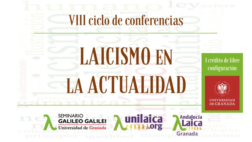 cartel curso laicismo en la actualidad