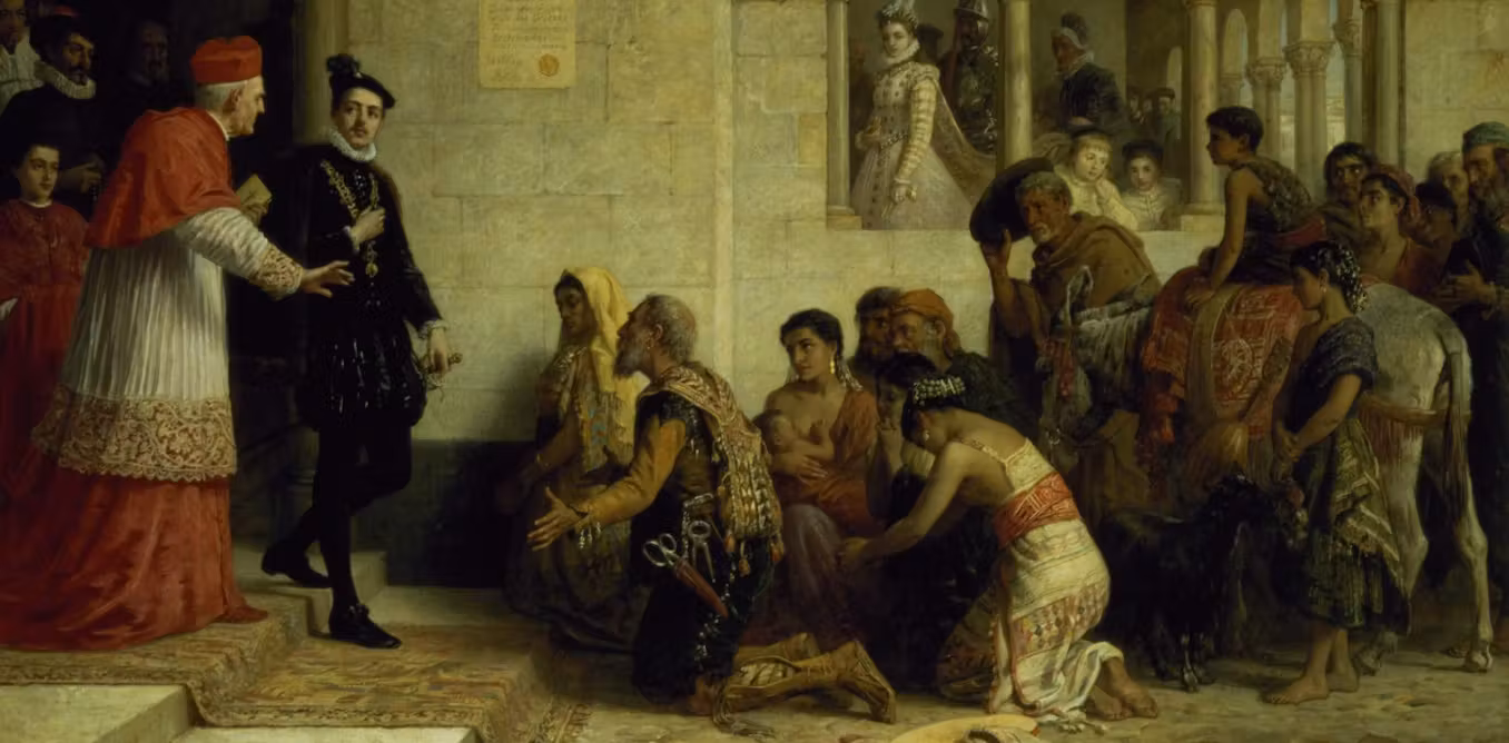 ‘Expulsión de los gitanos de España’, pintura de Edwin Longsden Long.
