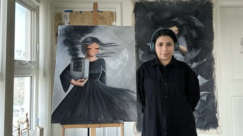 Shamsia Hassani en su estudio en Los Ángeles | Cedida
