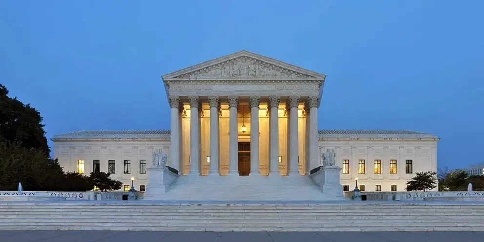 Panorama de la Corte Suprema de Estados Unidos (Fotos: Wikimedia commons).