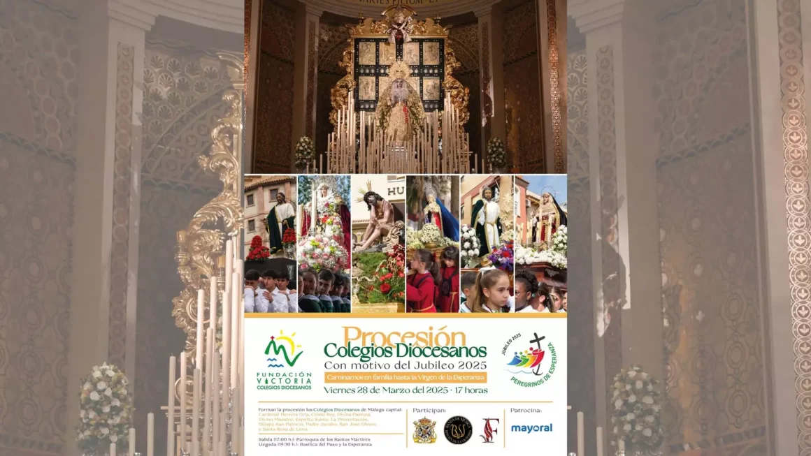 Cartel de la procesión de colegios diocesanos de Málaga.