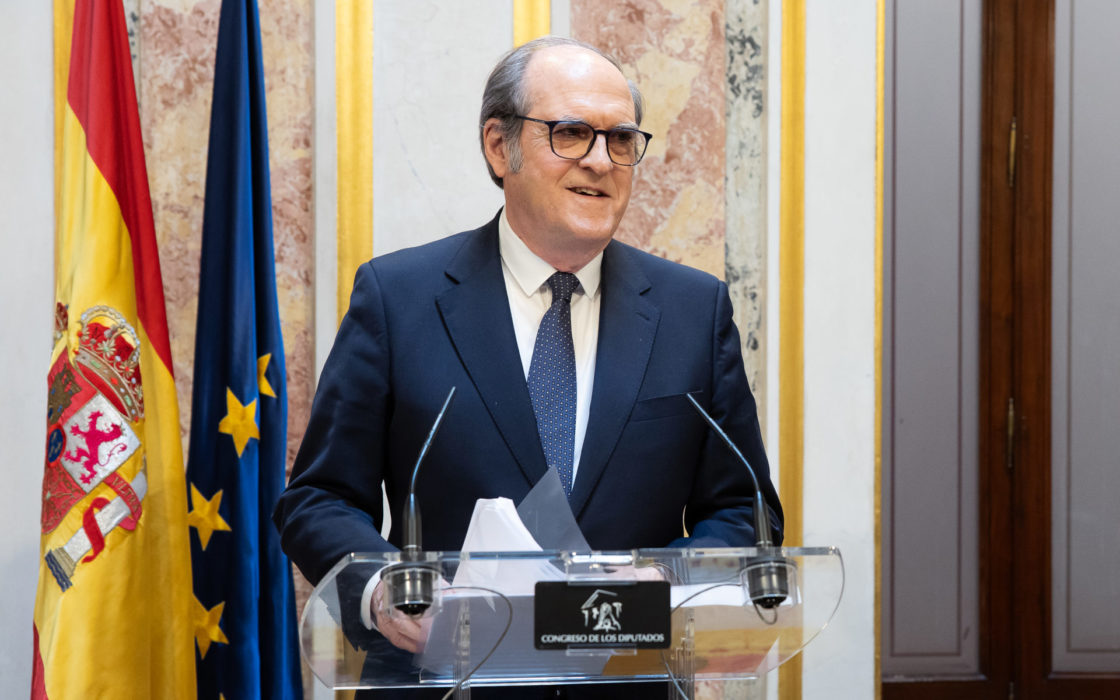 El Defensor del Pueblo, Ángel Gabilondo, durante la presentación del informe de sus actividades durante 2024. CONGRESO DE LOS DIPUTADOS
