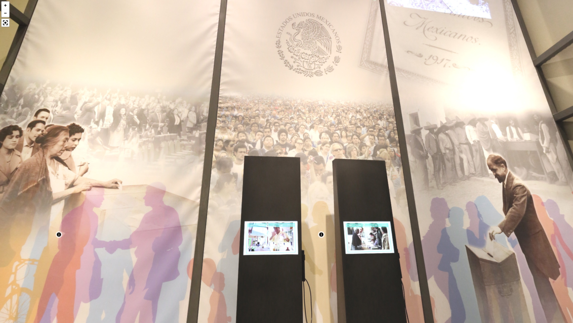 Captura de visita virtual al Museo del Tribunal Electoral del Poder Judicial de la Federación de los Estados Unidos de México.