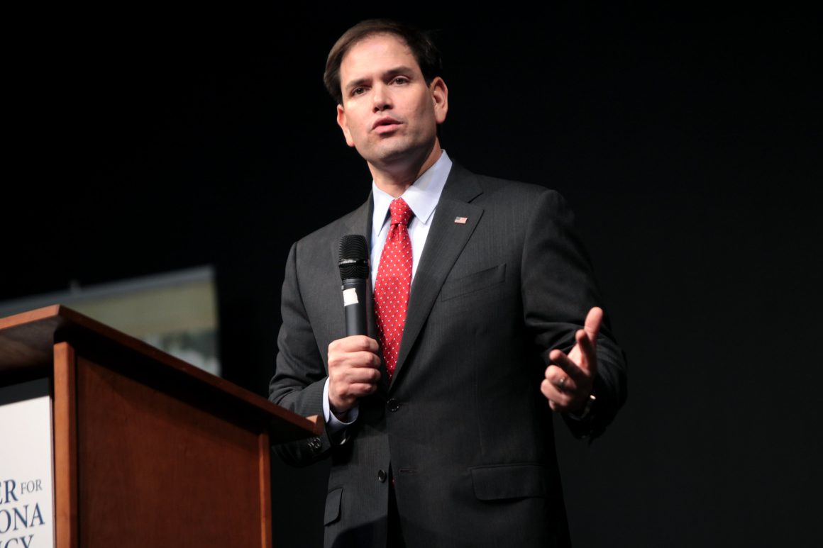 Marco Rubio U.S. Senator Marco Rubio of Florida speaking at Arizona Christian University in Phoenix, Arizona.