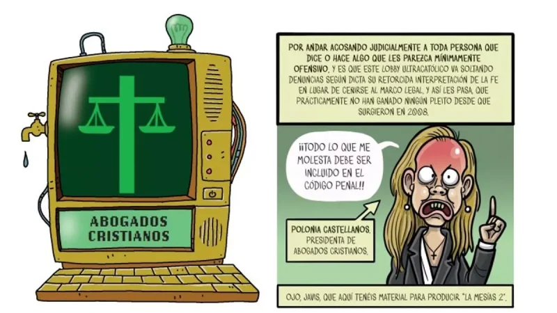 Viñeta demandada por Abogados Cristianos