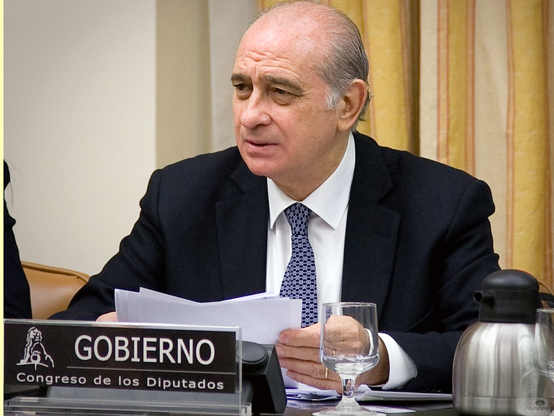 Ministerio del Interior 2018 El ministro del Interior, Jorge Fernández Díaz, durante su comparecencia en la Comisión de Interior del Congreso de los Diputados