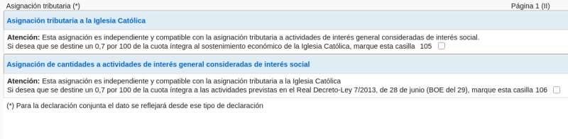 casillas IRPF