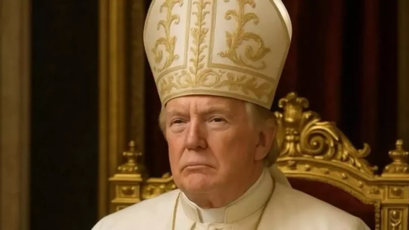 Imagen de Donald Trump disfrazado de Papa difundida por él y la Casa Blanca en pleno luto por Francisco I y en vísperas de la elección de su sucesor. DONALD TRUMP / TRUTH SOCIAL